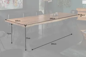 Jedálenský stôl ATHAMÁS akácie Dekorhome 240x97-106x77 cm