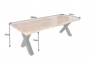 Jedálenský stôl ATHAMÁS akácie Dekorhome 240x97-106x77 cm