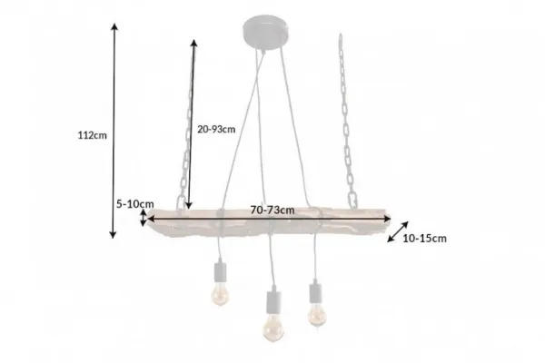 Závesná lampa IDAIA Dekorhome 70 cm