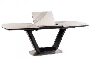 Rozkladací jedálenský stôl ARMANI CERAMIC Signal Čierna / biela