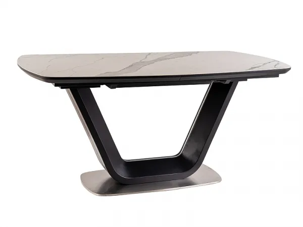 Rozkladací jedálenský stôl ARMANI CERAMIC Signal Čierna / biela