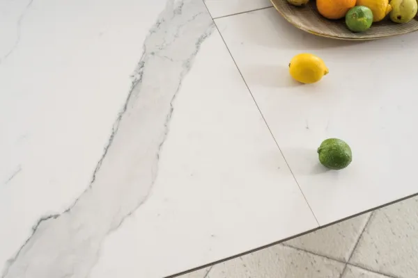 Rozkladací jedálenský stôl ARMANI CERAMIC Signal Čierna / biela