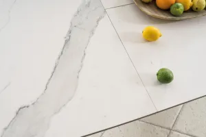 Rozkladací jedálenský stôl ARMANI CERAMIC Signal Čierna / biela