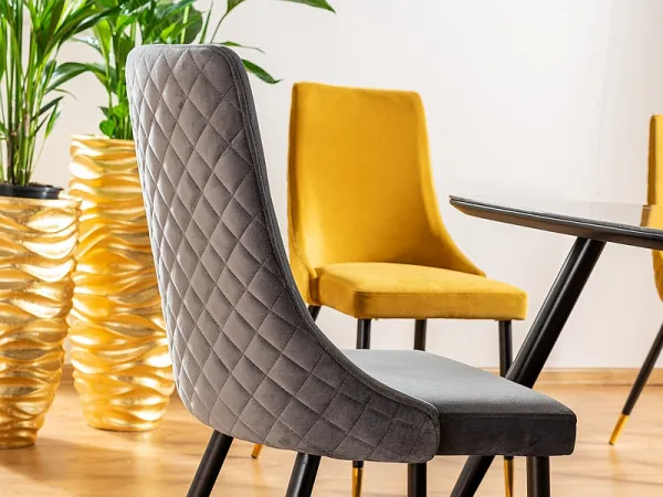 Jedálenská stolička PIANO VELVET Signal Sivá