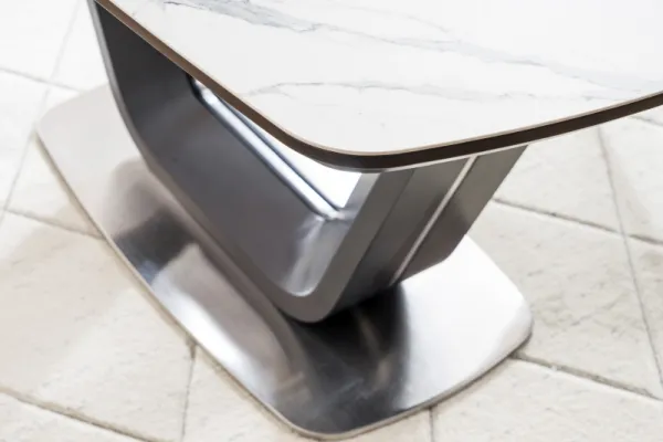 Rozkladací jedálenský stôl ARMANI CERAMIC Signal Čierna / biela