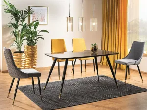 Jedálenská stolička PIANO VELVET Signal Sivá