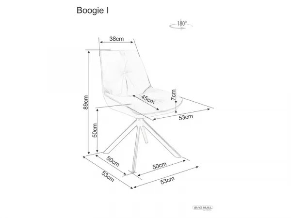 Signal Kreslo BOOGIE I Velvet Farba: Čierna / Bluvel 19