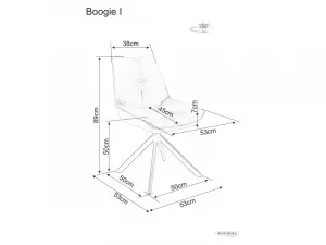 Signal Kreslo BOOGIE I Velvet Farba: Čierna / Bluvel 19