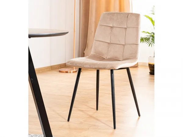 Jedálenská stolička Biola Velvet čierna