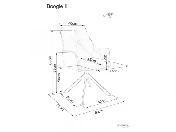 Kreslo Boogie II Velvet čierna