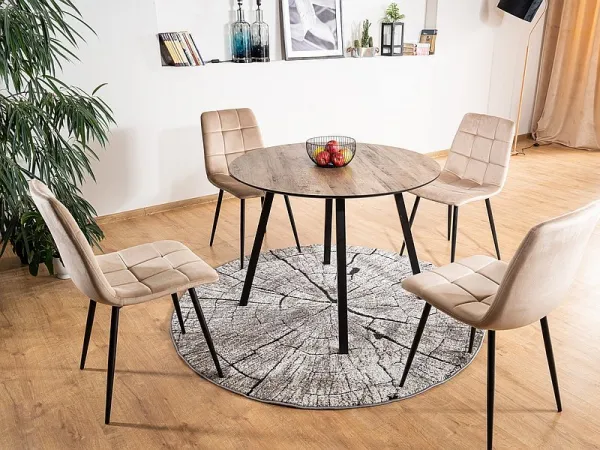 Jedálenská stolička Biola Velvet čierna