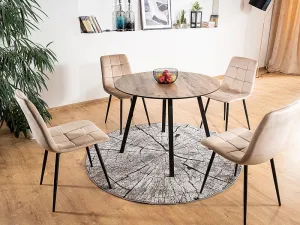 Jedálenská stolička Biola Velvet čierna
