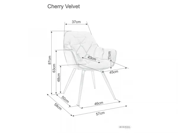 Jedálenská stolička Sherry Velvet béžová