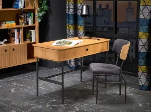 HALMAR Jedálenská stolička SMART-KR dub/čierna