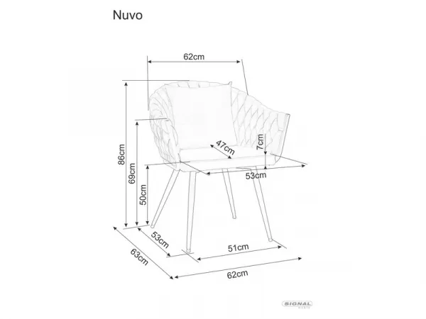 Signal Kreslo NUVO Velvet Farba: Sivá / Bluvel 14