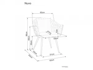 Signal Kreslo NUVO Velvet Farba: Sivá / Bluvel 14