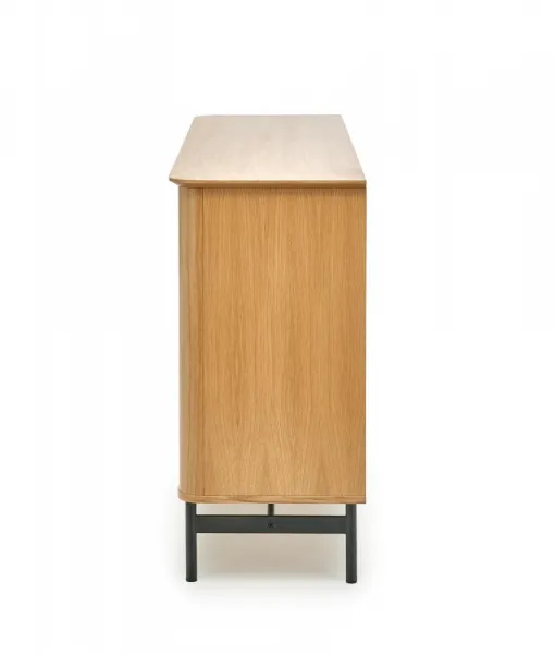 HALMAR Nízka komoda Smart KM-1 167 cm dub přírodní/čierna