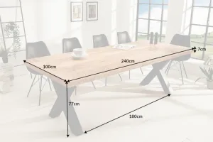 Jedálenský stôl THOR X Dekorhome 200x100x77 cm