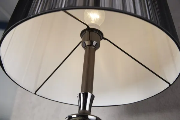 Stojacia lampa LUANDA Dekorhome Čierna