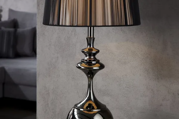 Stojacia lampa LUANDA Dekorhome Čierna