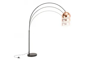 Stojaca lampa BANGUI 170 - 210 cm Dekorhome Medená