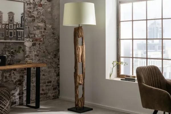 Stojacia lampa IDAIA Dekorhome Biela