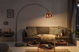 Stojaca lampa BANGUI 170 - 210 cm Dekorhome Medená