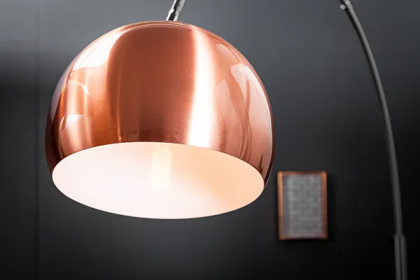 Stojaca lampa BANGUI 170 - 210 cm Dekorhome Medená