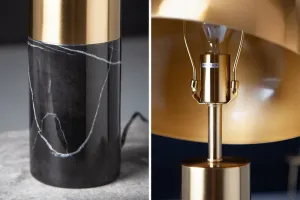 Stolová lampa BUCURESCI Dekorhome Čierny mramor