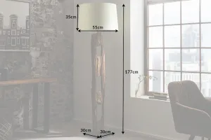 Stojacia lampa IDAIA Dekorhome Biela
