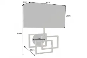 Nástenná lampa PERSEFONE Dekorhome Strieborná