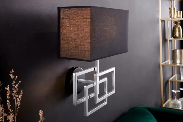 Nástenná lampa PERSEFONE Dekorhome Strieborná