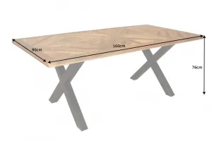 Jedálenský stôl ARKAS X Dekorhome 200x100x78 cm