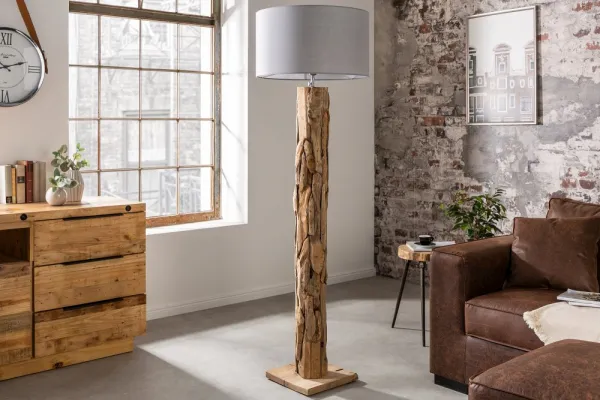 Tienidlo pre stojaciu lampu BAKU Dekorhome Sivá