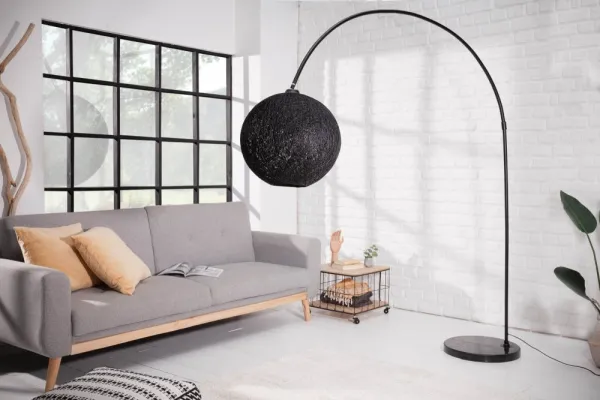 Stojací lampa ANTERÓS Dekorhome Biela