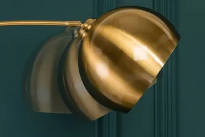 LuxD 24874 Štýlová stojanová lampa Arch 205 cm zlatá Stojanové svietidlo