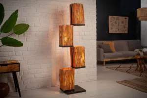 LuxD 24284 Dizajnová stojanová lampa Leonel 149 cm longan Stojanové svietidlo