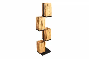 LuxD 24284 Dizajnová stojanová lampa Leonel 149 cm longan Stojanové svietidlo