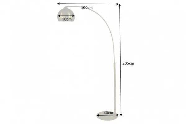 LuxD 24874 Štýlová stojanová lampa Arch 205 cm zlatá Stojanové svietidlo