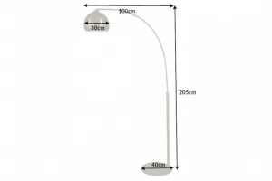 LuxD 24874 Štýlová stojanová lampa Arch 205 cm zlatá Stojanové svietidlo
