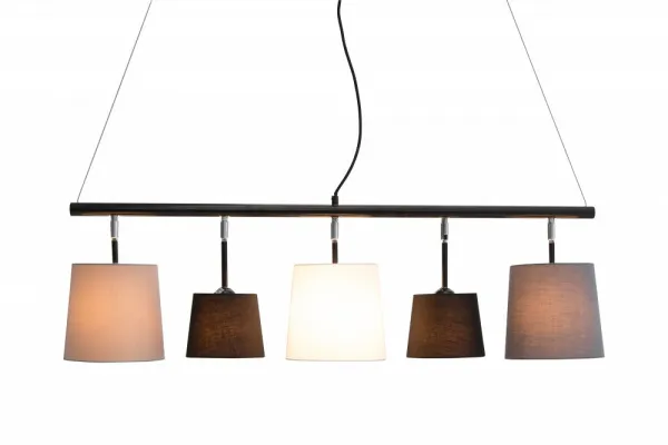 Závesná lampa LANSING Dekorhome Biela / hnedá
