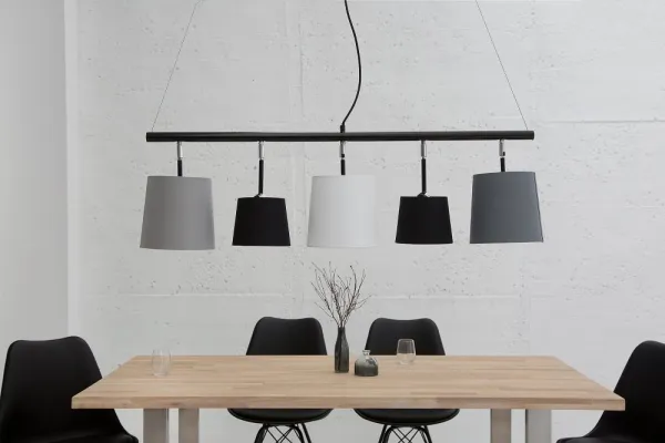Závesná lampa LANSING Dekorhome Biela / hnedá