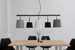 Závesná lampa LANSING Dekorhome Biela / hnedá