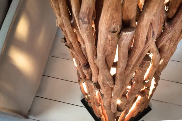 LuxD 24892 Štýlová stojanová lampa Artist 175 cm longan Stojanové svietidlo