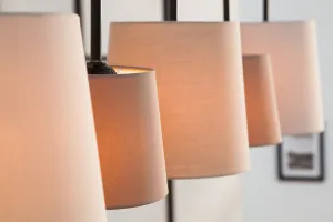 Závesná lampa LANSING Dekorhome Biela / hnedá