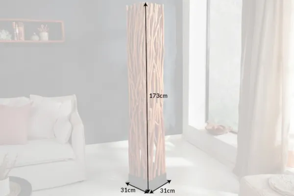 LuxD 24892 Štýlová stojanová lampa Artist 175 cm longan Stojanové svietidlo