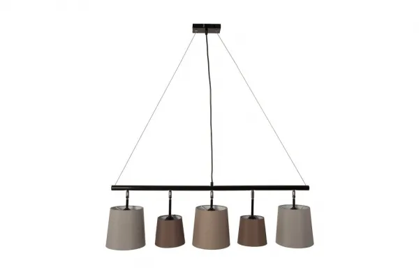 Závesná lampa LANSING Dekorhome Biela / hnedá