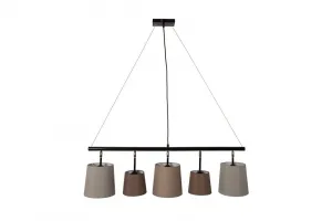 Závesná lampa LANSING Dekorhome Biela / hnedá