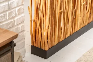 LuxD 24283 Dizajnová stojanová lampa Melvin 180 cm longan Stojanové svietidlo