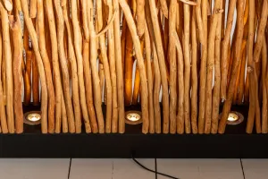 LuxD 24283 Dizajnová stojanová lampa Melvin 180 cm longan Stojanové svietidlo